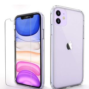 iPhone 11 clear case and screen protector